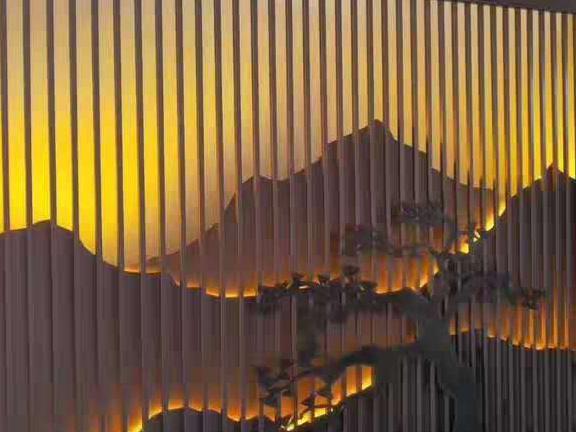 玫瑰金拉絲不銹鋼隔斷