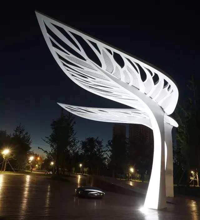 景觀不銹鋼雕塑葉子 景觀不銹鋼雕塑葉子