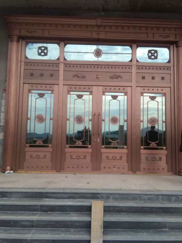 寫字樓紅古銅不銹鋼玻璃門 寫字樓紅古銅不銹鋼玻璃門